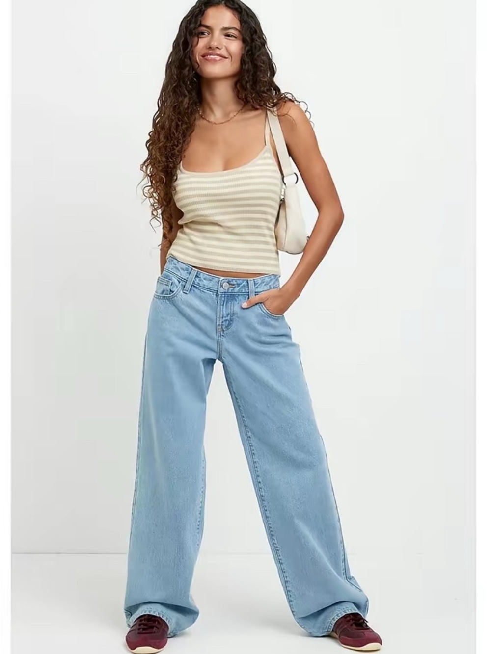 Wide Leg Light Blue Women's Jeans